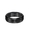 7MM Tungsten Carbide Ring - Brushed Finish and Step Edge