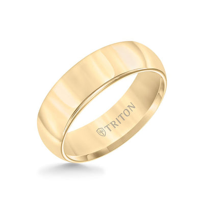 7MM Tungsten Carbide Ring - Bright Finish Domed Center and Round Edge