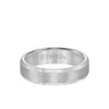 6MM Tungsten Carbide Ring - Satin Center and Bevel Edge