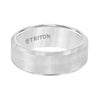 8MM Tungsten Carbide Ring - Satin Finish Center and Bevel Edge