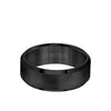 8MM Tungsten Carbide Ring - Satin Center and Bevel Edge