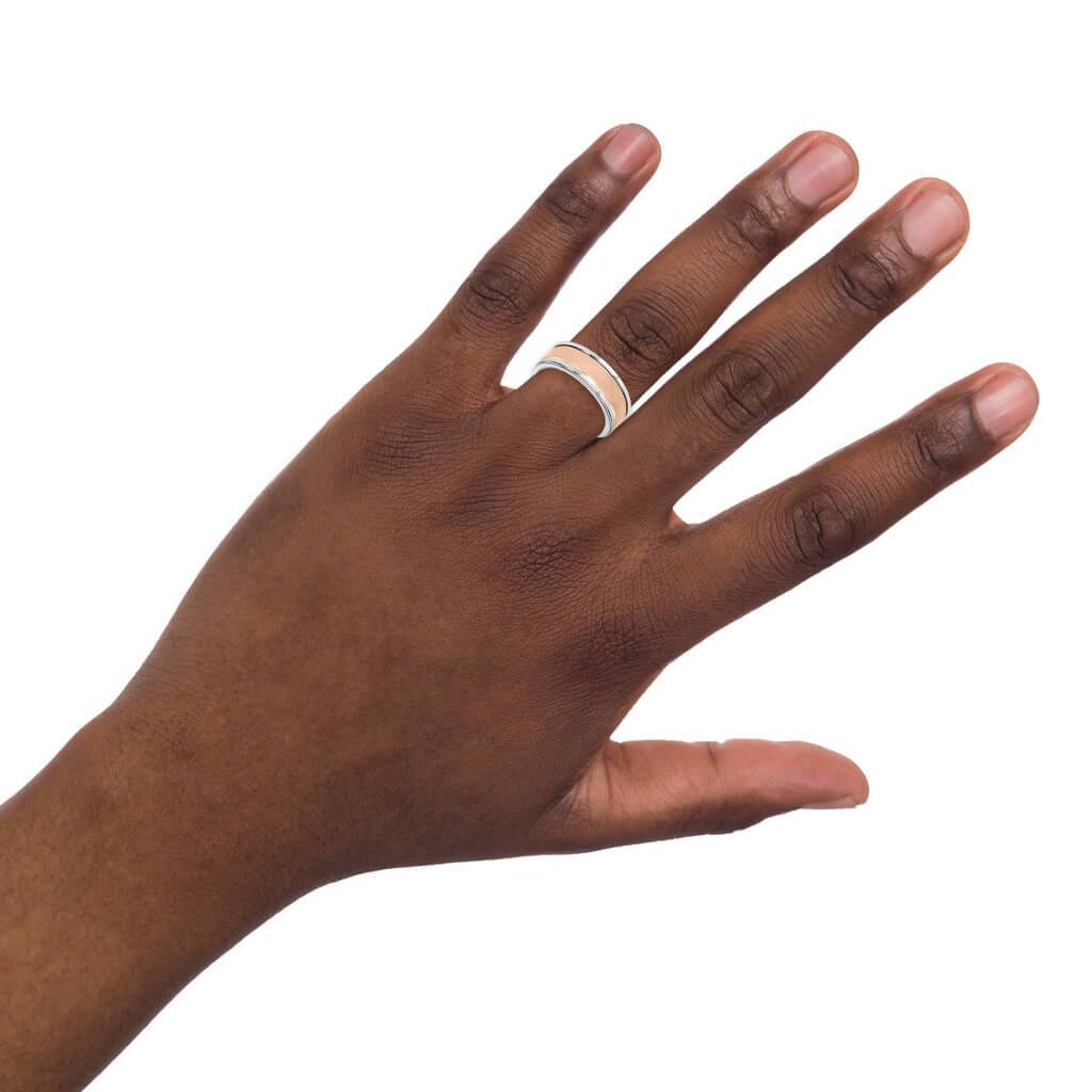 Triton Tungsten Carbide and 14K Gold Wedding Band Ring