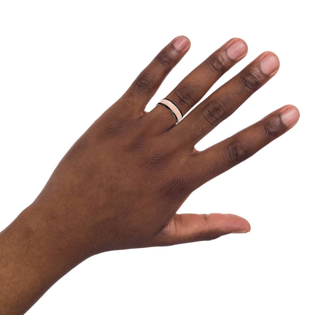 Triton Tungsten Carbide and 14K Gold Wedding Band Ring