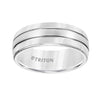 8MM White Tungsten Carbide Ring Bright Finish - Triton Jewelry