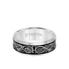 8MM Tungsten Carbide Ring - Laser Cut Concave Center and Bevel Edge