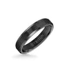 4MM Tungsten Carbide Ring - Brush Finish and Bevel Edge