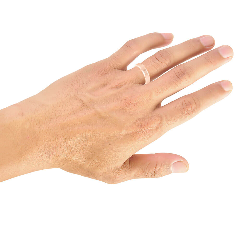 5MM Tungsten Carbide Ring Brush Finish Bevel Edge - Triton Jewelry