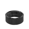 10MM Black Tungsten Carbide Ring - Satin Center and Bevel Edge