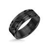 8MM Tungsten Carbide Ring Diagonal Cut Center - Triton Jewelry