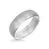 7MM Tungsten Carbide Ring - Florentine Center and Bevel Edge