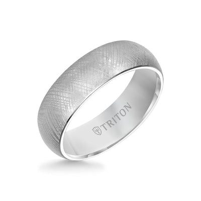7MM Tungsten Carbide Ring - Florentine Center and Bevel Edge