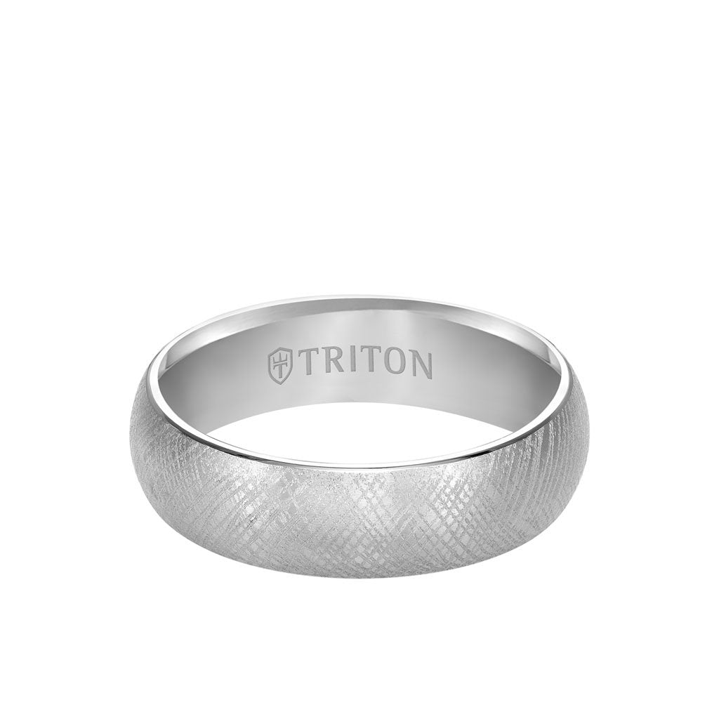 7MM Tungsten Carbide Ring - Florentine Center and Bevel Edge