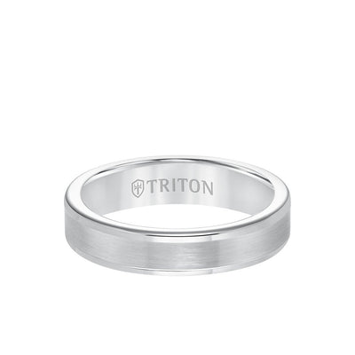 5MM Tungsten Carbide Ring - Satin Center and Round Edge