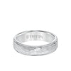 6MM Tungsten Carbide Ring - Hammered Center and Step Edge