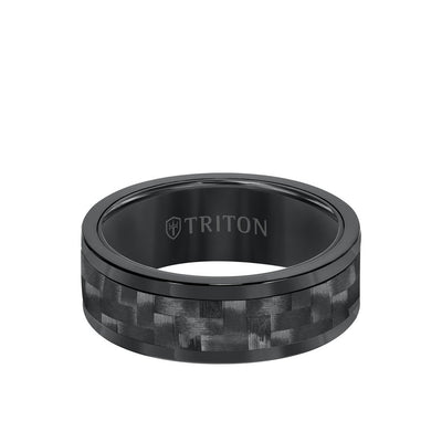 8MM Tungsten and Carbon Fiber Ring