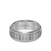 8MM Tungsten Carbide Ring - Wavy Sand Center and Round Edge