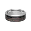 7MM Tungsten Carbide Ring - Superconductor Asymmetrical Inlay and Edge to Edge
