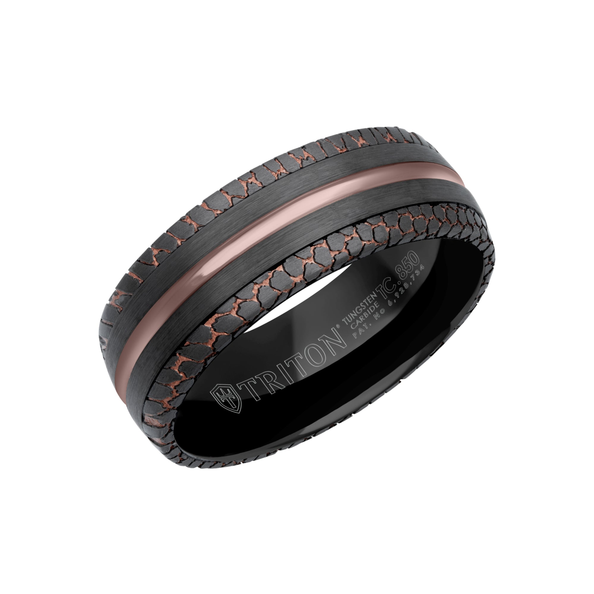 Triton Tungsten Carbide 850 Black men's cheapest ring