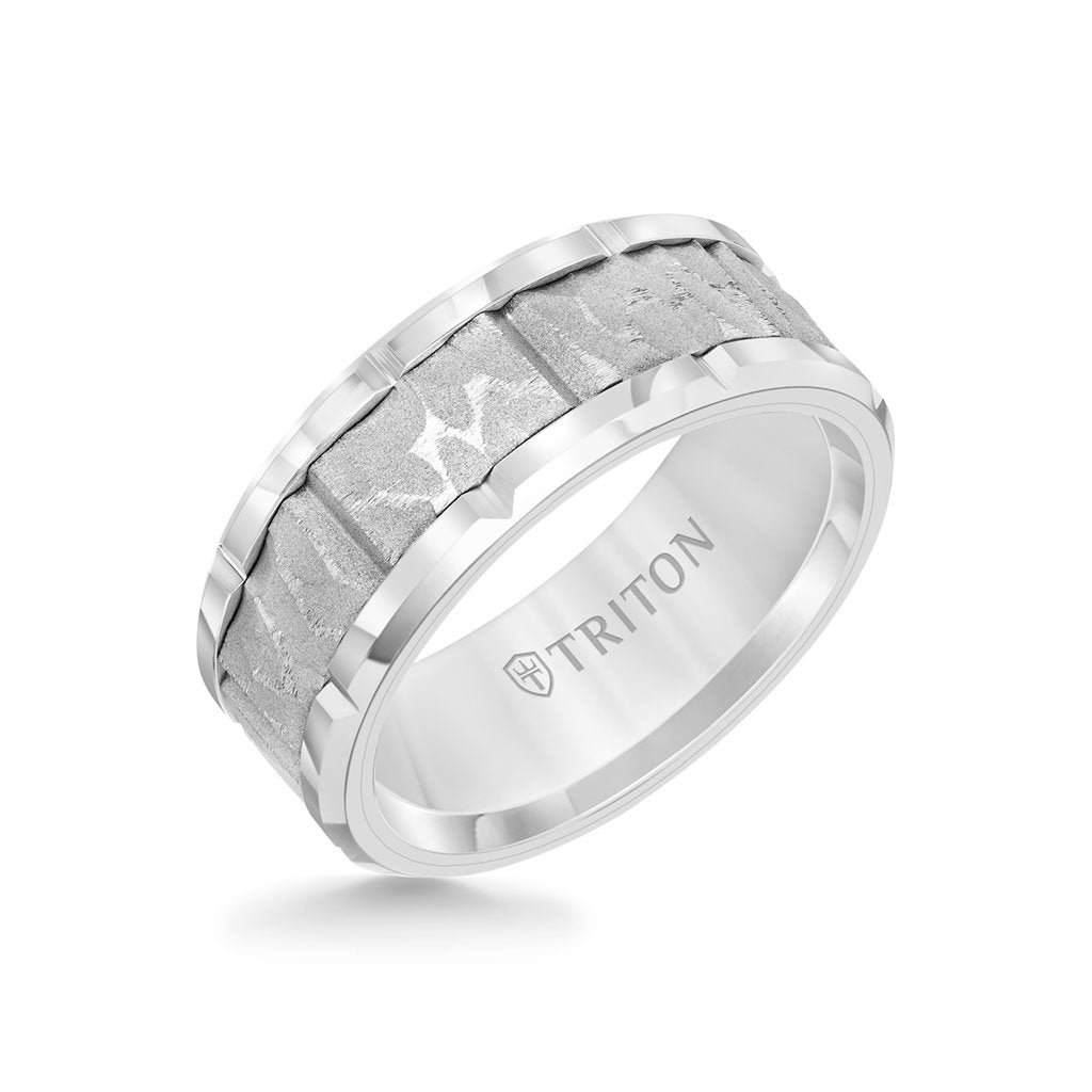 Triton Tungsten Carbide Wedding Band Ring