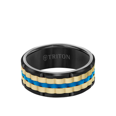 Triton Tungsten Carbide Wedding Band Ring