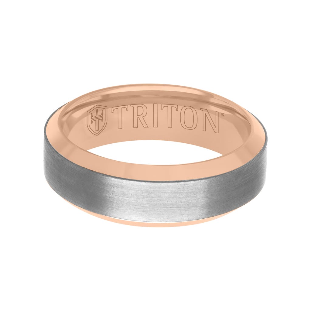 7MM 14k Gold + Tantalum Ring - Channel Center and Bevel Edge