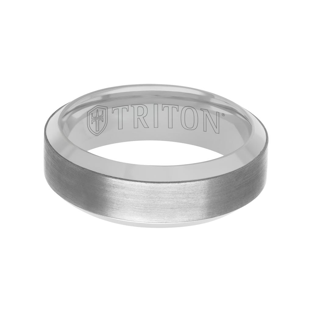 7MM 14k Gold + Tantalum Ring - Channel Center and Bevel Edge