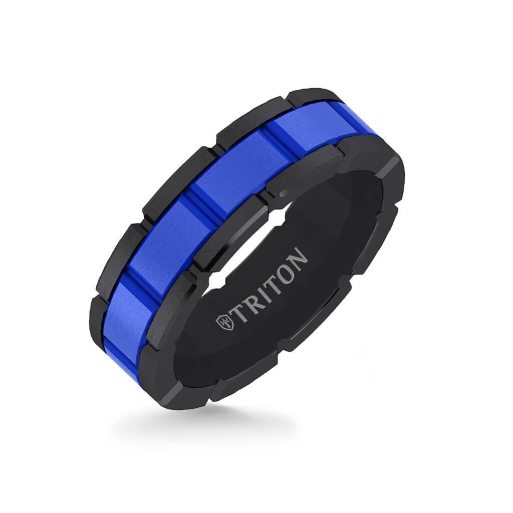 Triton Tungsten Carbide Wedding Band Ring