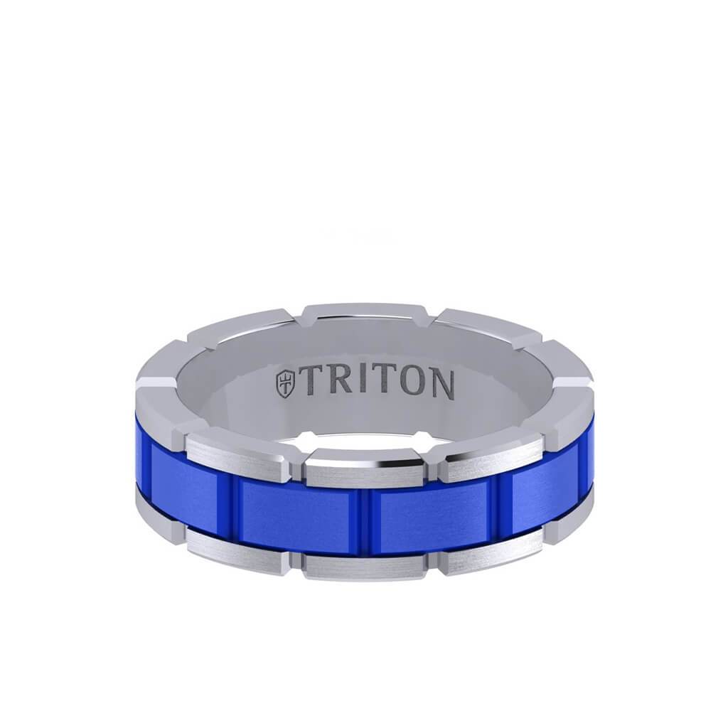 Triton Tungsten Carbide Wedding Band Ring