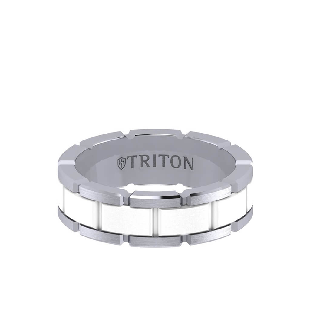 Triton Tungsten Carbide Wedding Band Ring