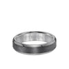 6MM Tantalum Ring - Vertical Satin Finish and Bevel Edge