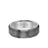 7MM Tantalum Ring - Vertical Satin Finish and Bevel Edge