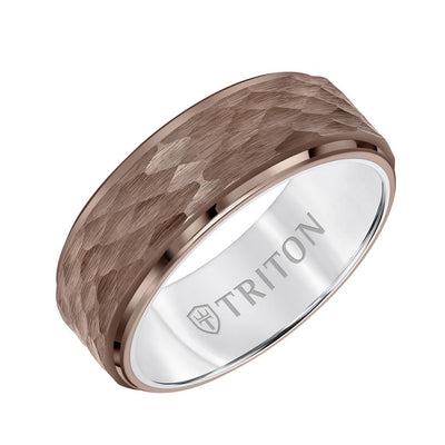 8MM Espresso Tungsten Carbide Wedding Band - Triton Jewelry