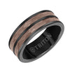 8MM Espresso Tungsten Carbide Wedding Band - Triton Jewelry