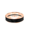 7MM 14K Gold Ring + Forged Carbon - Channel Center & Bevel Edge