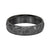 6MM Meteorite Ring with Hammered Meteorite Edge to Edge