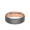 7MM Tantalum Ring - 14k Gold Inside Sleeve and Matte Edge