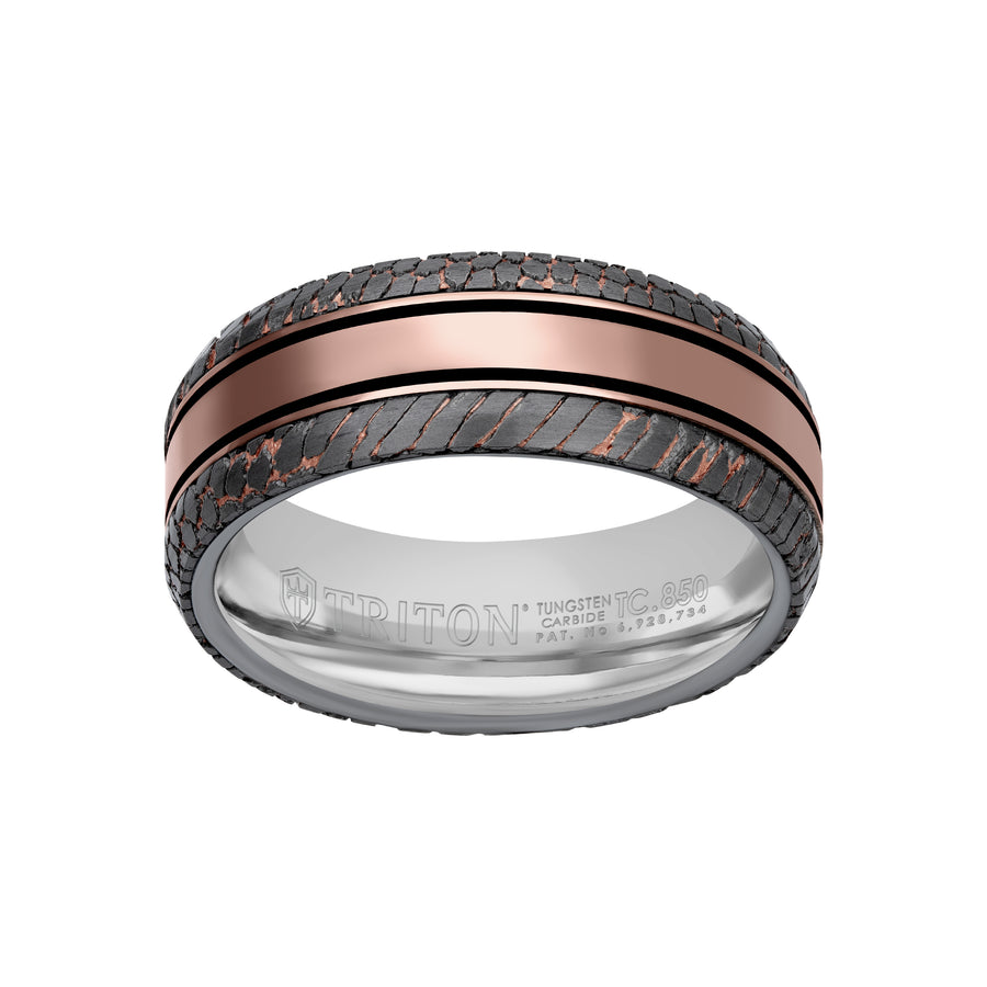 8MM Tungsten Carbide Ring - Superconductor Center Line and Rounded Edge