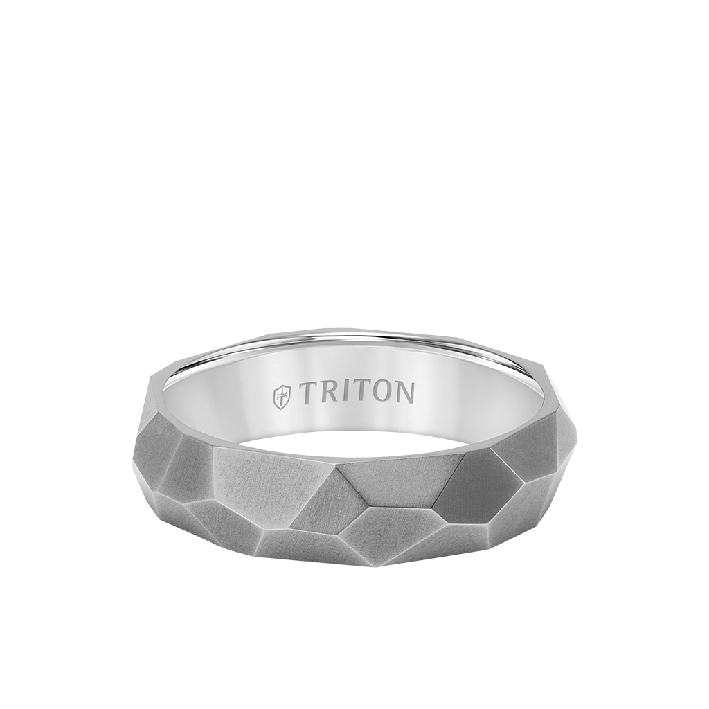 6MM Black Titanium Faceted Shell and Gold Sleeve