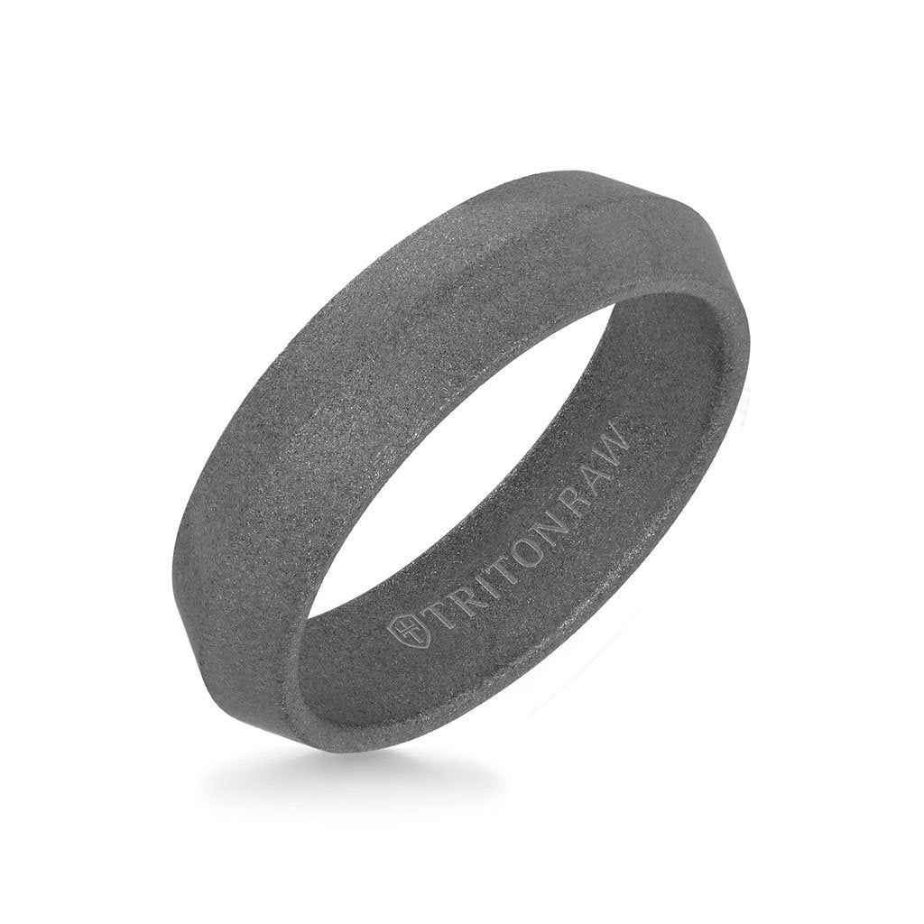6MM Tungsten Raw Ring - Sandblasted Matte Finish and Knife Edge