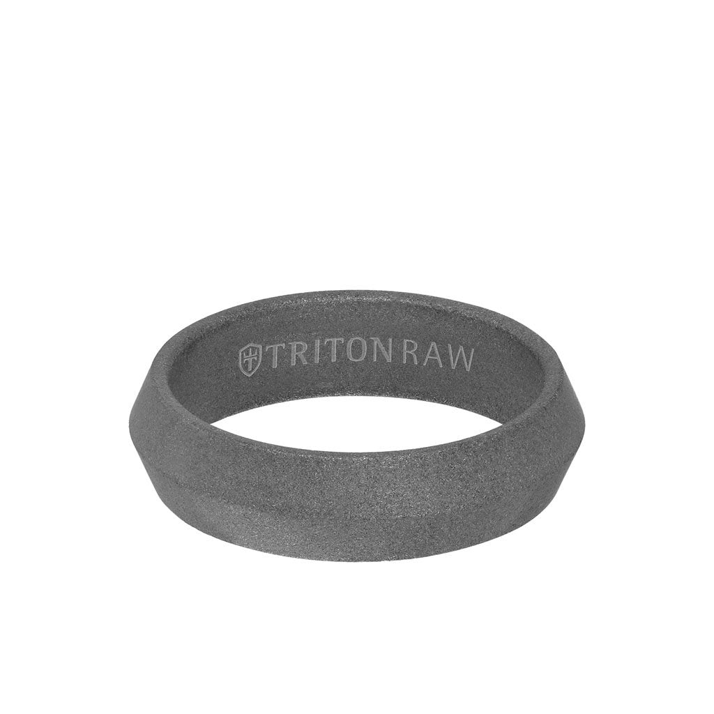 6MM Tungsten Raw Ring - Sandblasted Matte Finish and Knife Edge