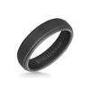 6MM Tungsten RAW Black DLC Ring - Matte Finish and Step Edge