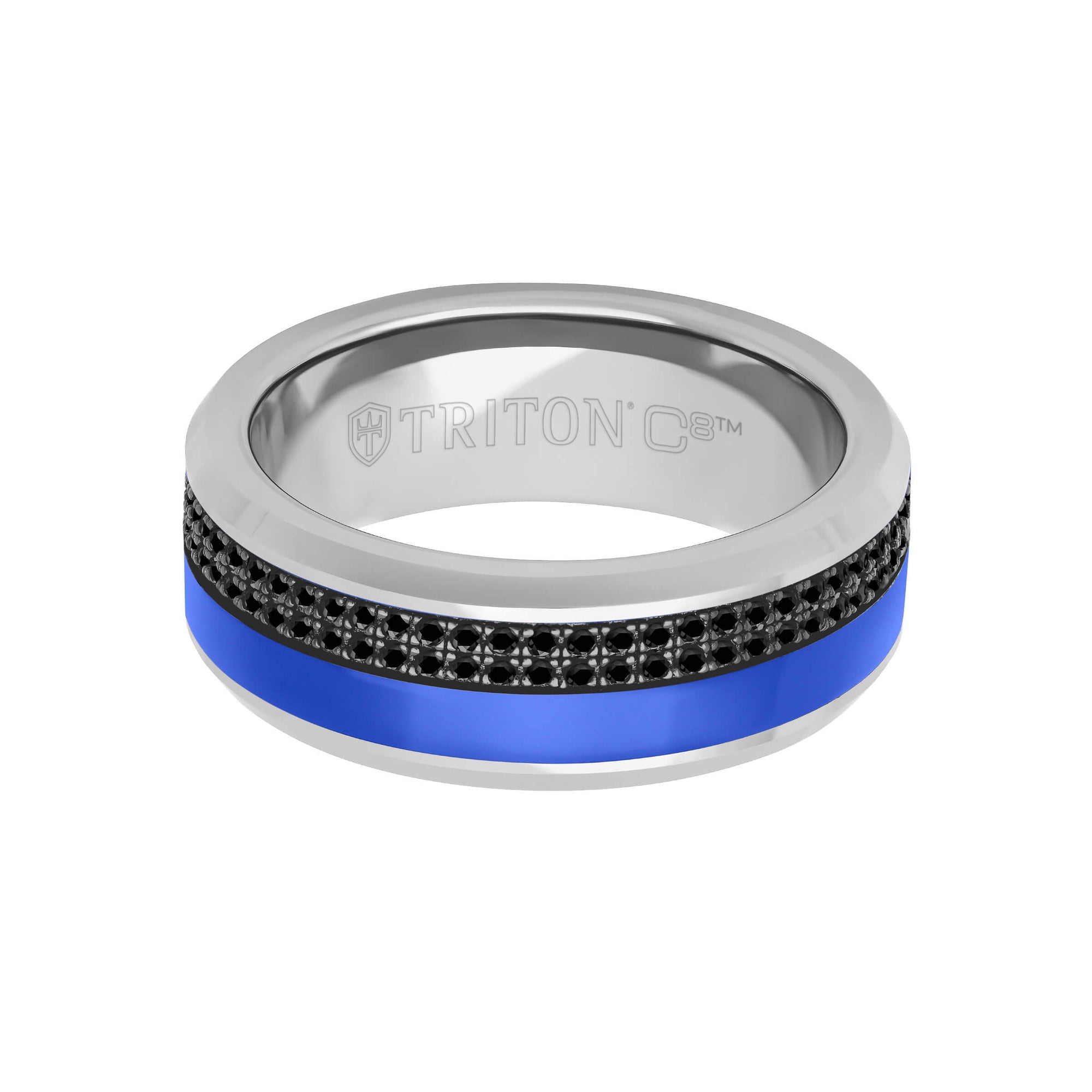 (SIZE 10) 8MM Tungsten Carbide Ring - Satin Finish shops and Asymmetrical Channel