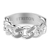 8MM Essentials Sterling Silver Curb Link Center Ring with Polished Finish