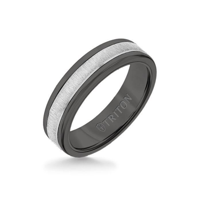 Triton Tungsten Carbide and 14K Gold Wedding Band Ring
