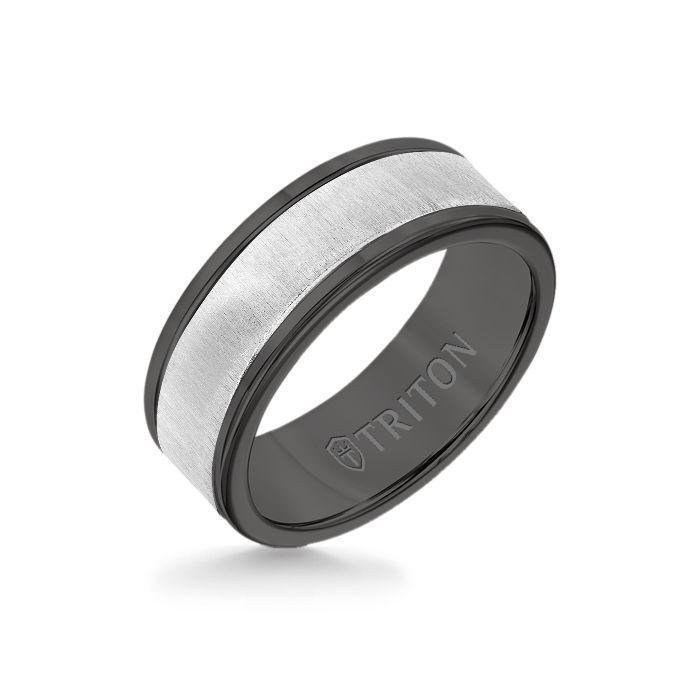 Triton Tungsten Carbide and 14K Gold Wedding Band Ring