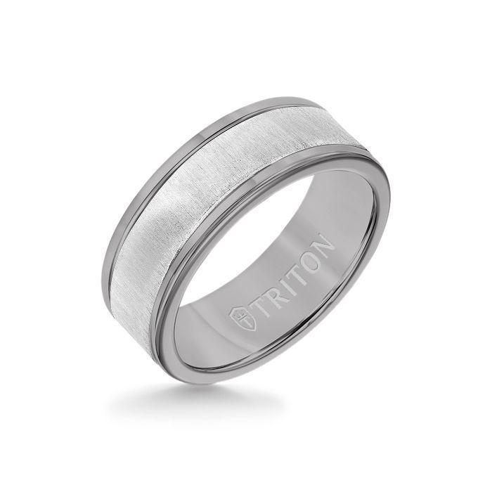 Triton Tungsten Carbide and 14K Gold Wedding Band Ring