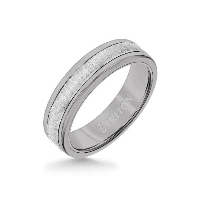 Triton Tungsten Carbide and 14K Gold Wedding Band Ring