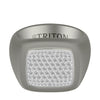 On-Trend Titanium Ring with Pave Lab-Created Diamonds and Silver Rhodium Plating