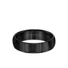 6MM Men's Tungsten Carbide Black Ring Domed Finish