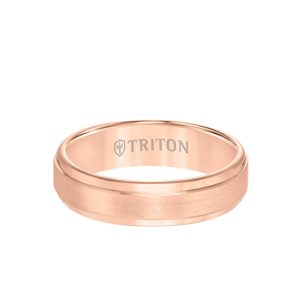 6MM Rose Tungsten Carbide Men's Ring